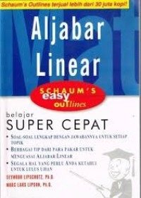 Schaum's Easy Outlines: Aljabar Linear